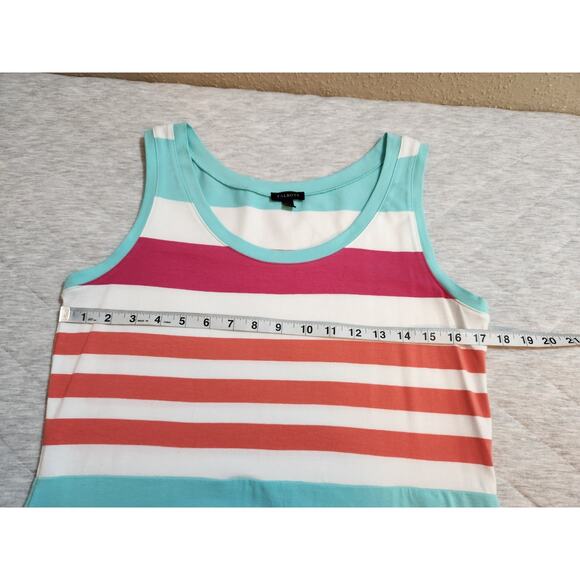 Talbots Women's Multicolor Striped Scoop Neck Sleeveless Maxi Sundress Size M - Picture 5 of 6